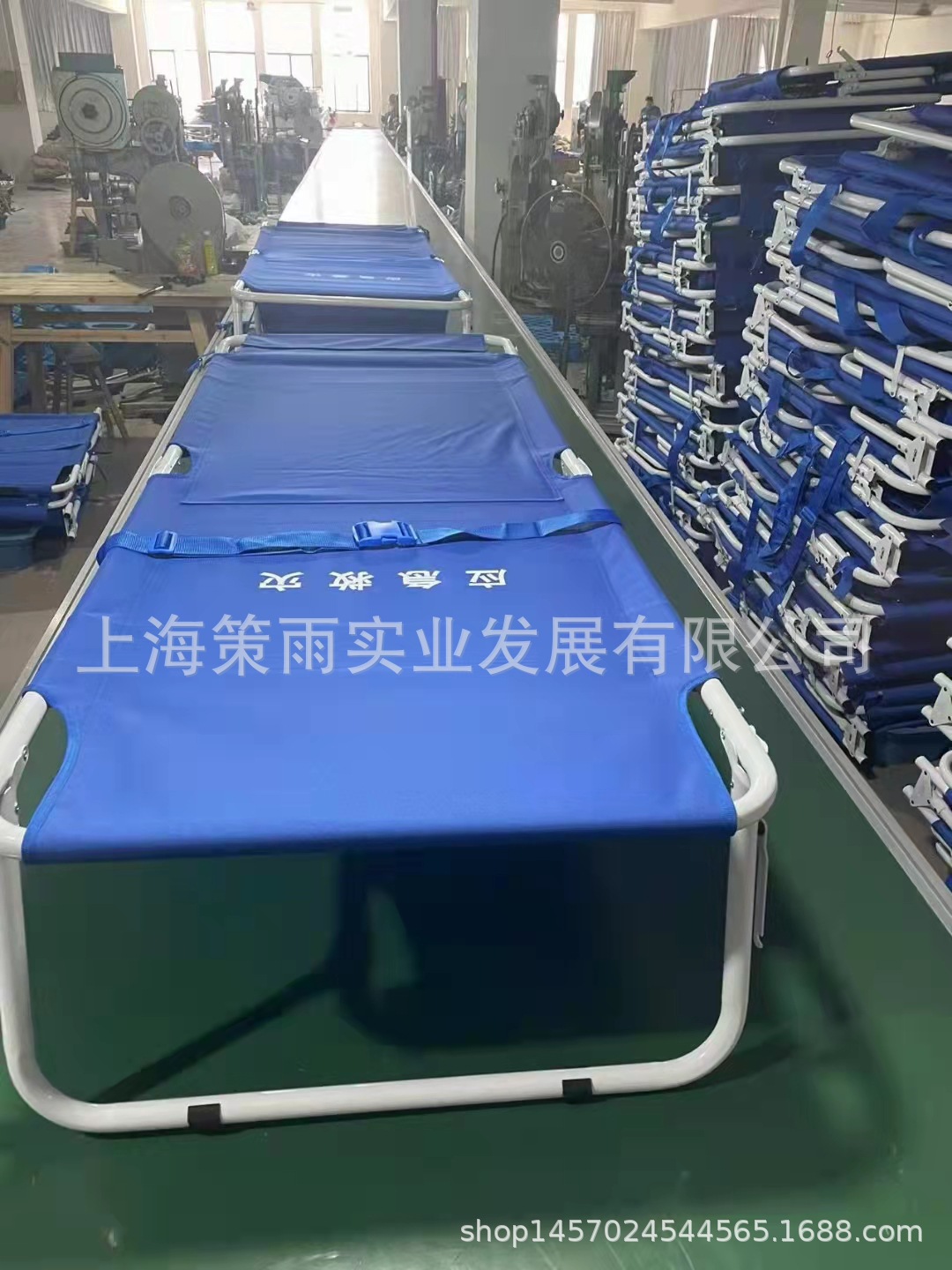 救灾专用折叠床便携迷彩救灾床蓝色轻型铝合金轻便户外折叠行军床