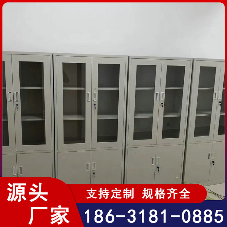 办公室文件柜 铁皮带锁矮柜资料档案柜 不锈钢储物柜 支持定制