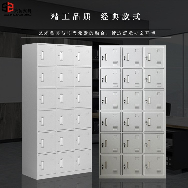 十八门 多门储物柜 双伟家具定制 钢板多门带锁抗压程度高