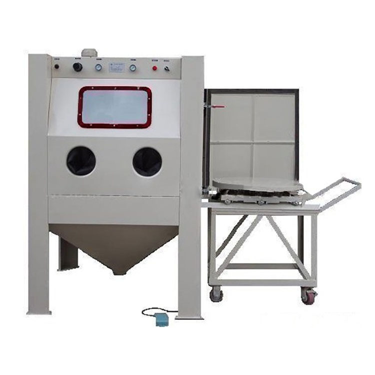 转盘喷砂机 德思达尔定制箱式 环保无尘