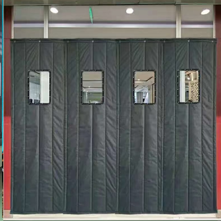 防寒挡风超市棉门帘 带透视窗定做 冬季加厚保温保暖