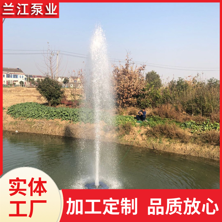 浮水式喷泉曝气机 灯光式曝气设备 循环输出不锈钢材质 兰江泵业