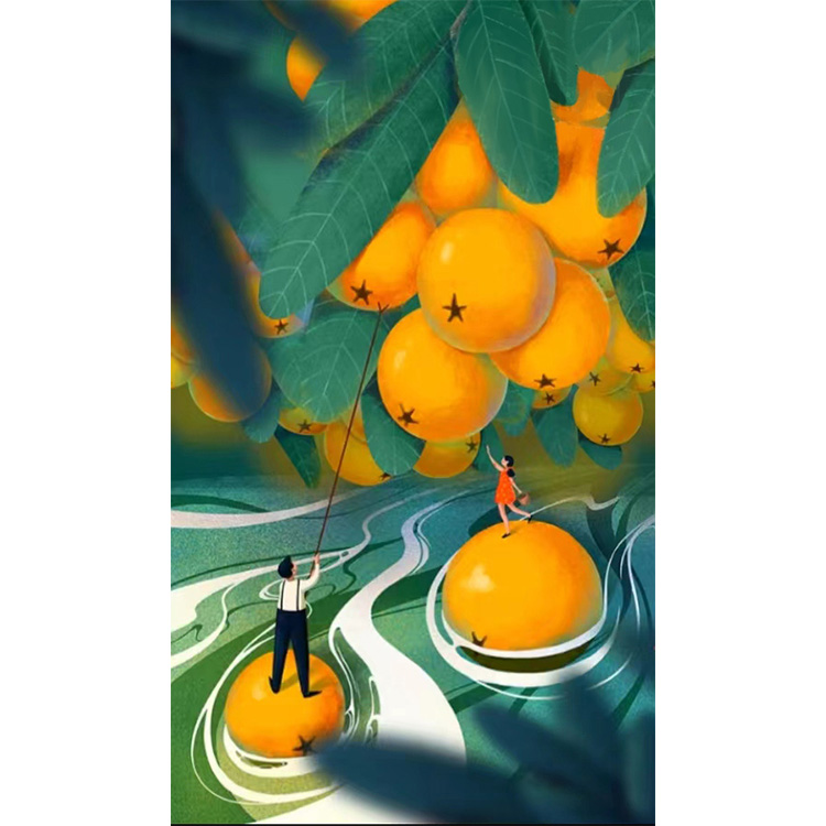 海报制作 三视图插画 印花插画卡通形象设计