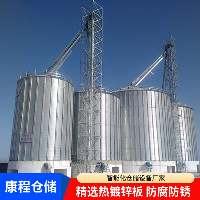 1000吨高粱 大豆菜籽钢板仓防腐抗霉变 康程造