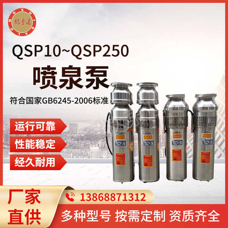 供应喷泉泵 不锈钢可卧式安装潜水泵 QS变频水泵