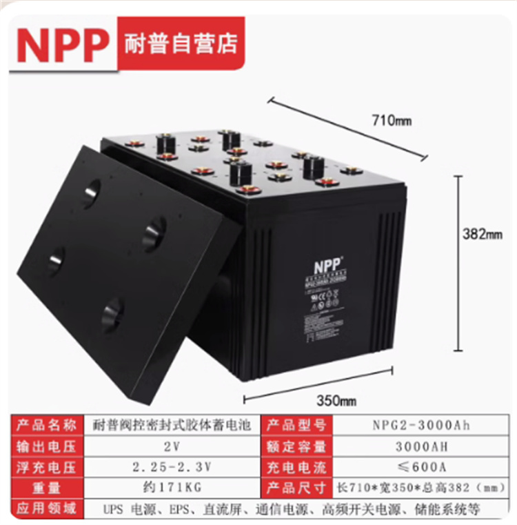 新疆耐普NPP 2V 12V铅酸蓄电池 盛亚翔 高频机外接蓄电池 机房用