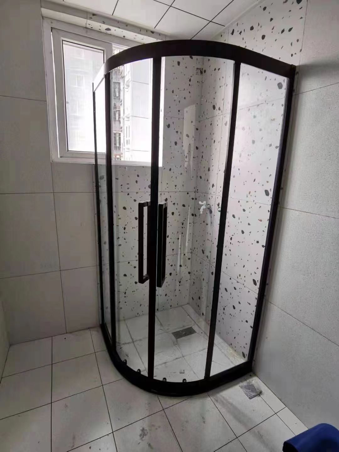 多边形浴室铝合金平开 居家淋浴房设计量尺