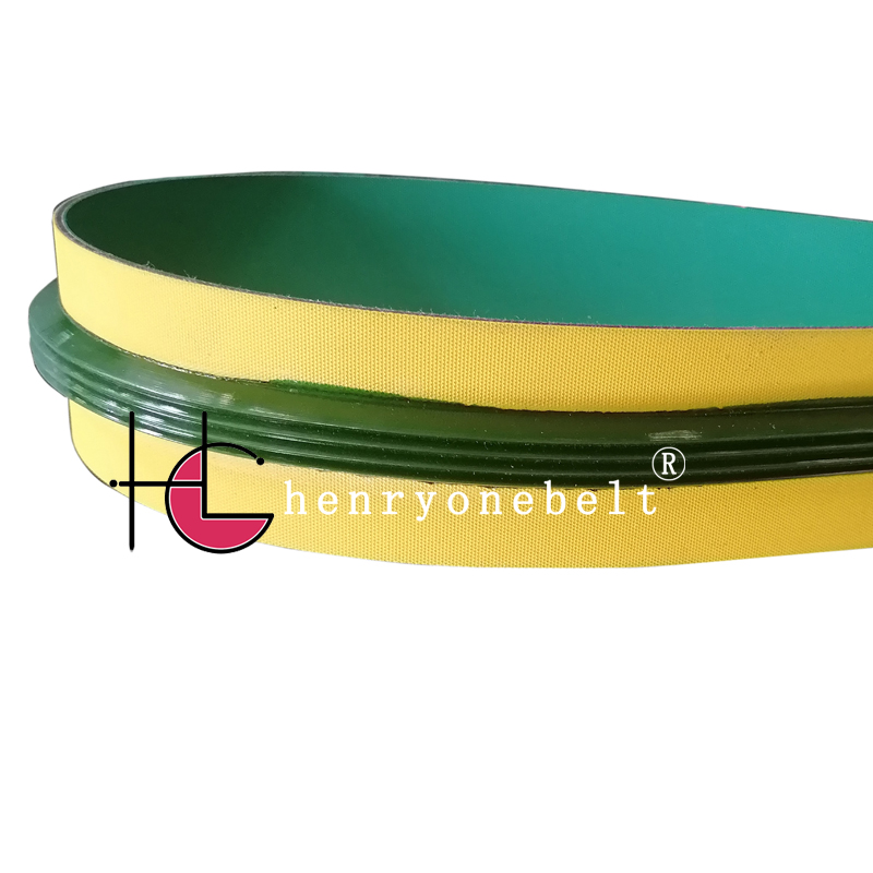 亨冠厂家供应绿黄色等片基带 高速传动带工业皮带  厂家直销