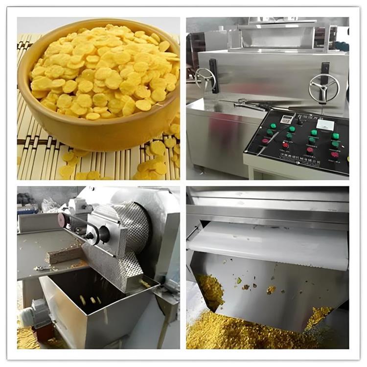 玉米片谷物脆卡乐比早餐谷物生产线 LY-65双螺杆食品膨化机设备 质量保障