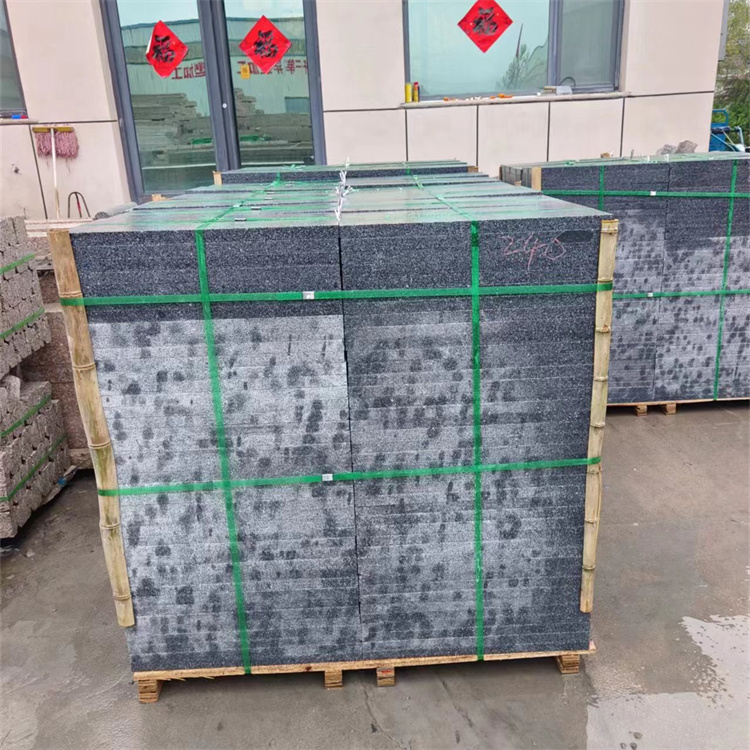 芝麻灰火烧板 多规格成品花岗岩工程板材定制 地铺石板