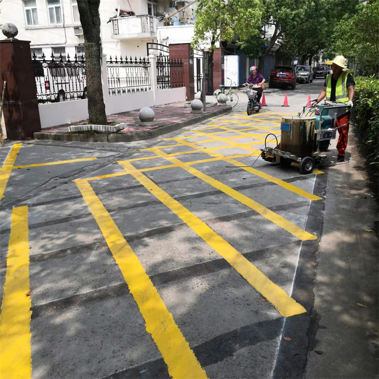 人行通道划线 地面标识划线 场地热熔划线 规格齐全