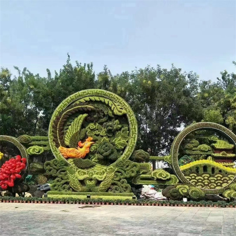 尚艺景 十二生肖龙节庆绿雕 蛇年节庆植物绿雕厂家供应