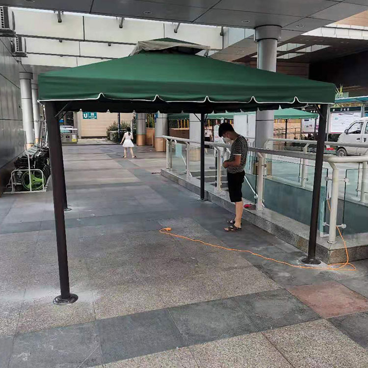 户外豪华遮阳棚四角凉亭 双边罗马棚带围布 铝合金材质防紫外线