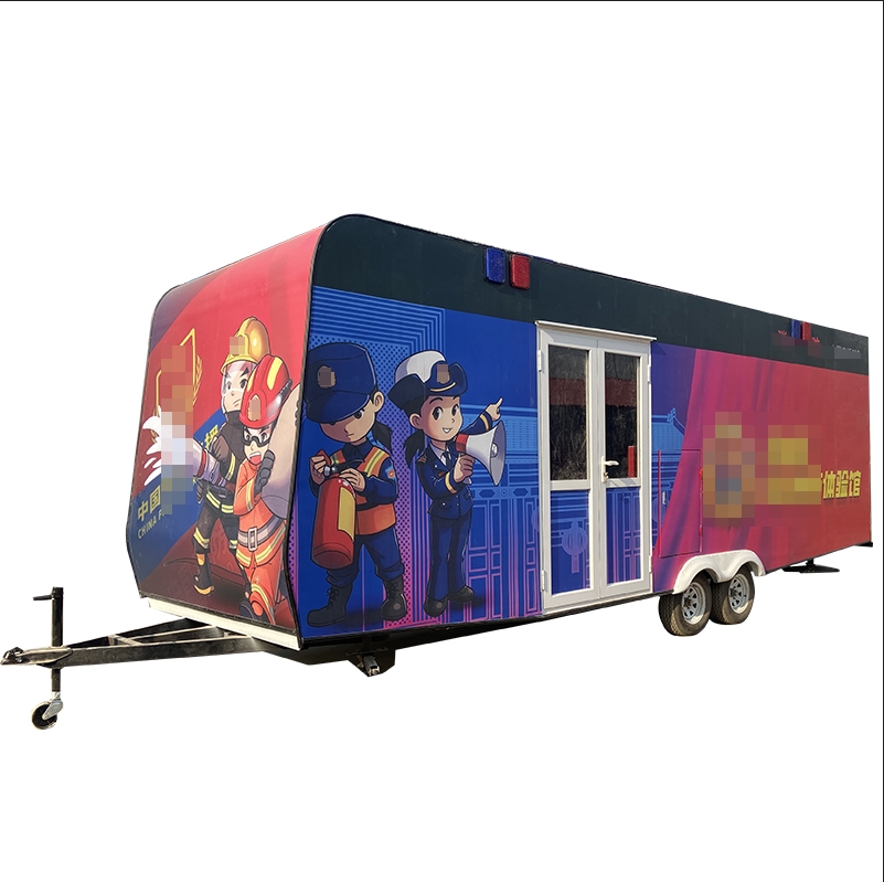消防体验馆多功能广告车厂家品牌宣传消防科普房车展厅消防宣传车