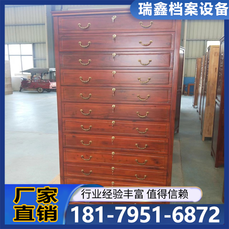 香樟木抽屉字画书柜实木带门中式全樟木书房办公室文件柜储物展示书橱