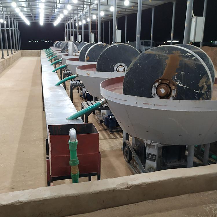 批发金矿双辊碾金机 选金磨矿湿式碾矿机双轮选矿机 碾金源头厂家