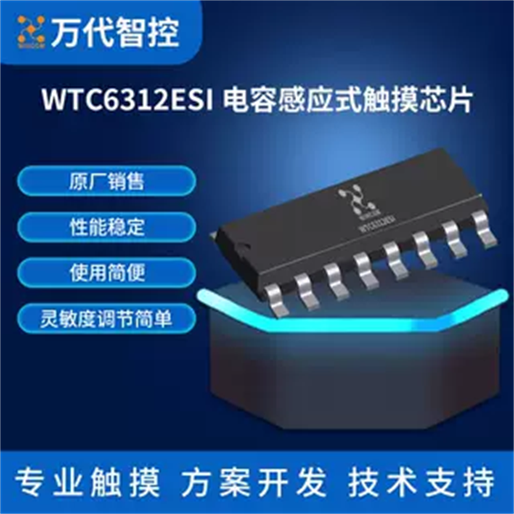 WTC6312ESI十二通道电容感应式触摸按键芯片WINCOM万代