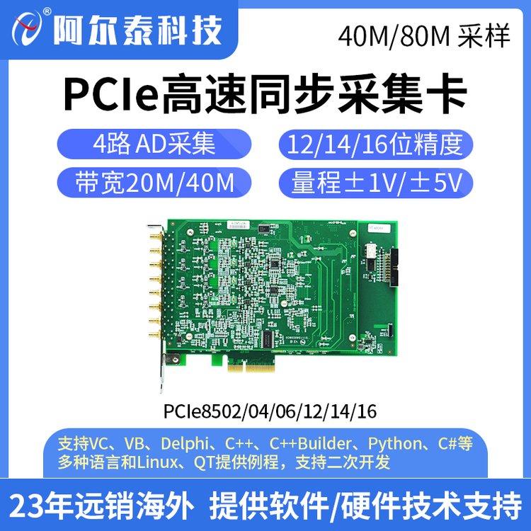 高速同步AD卡 数据采集卡 PXIe8502/8504/8506/8512/8514/8516