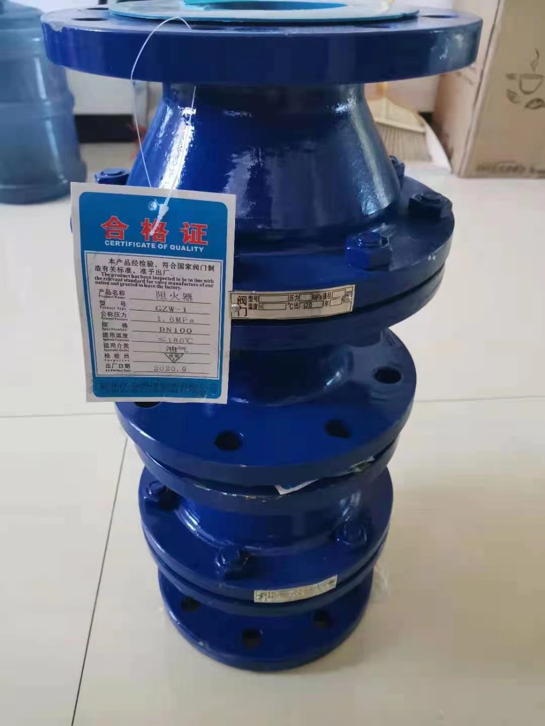 图纸定制各种阻火器 耐腐蚀易检修 输送可燃性气体的管道用