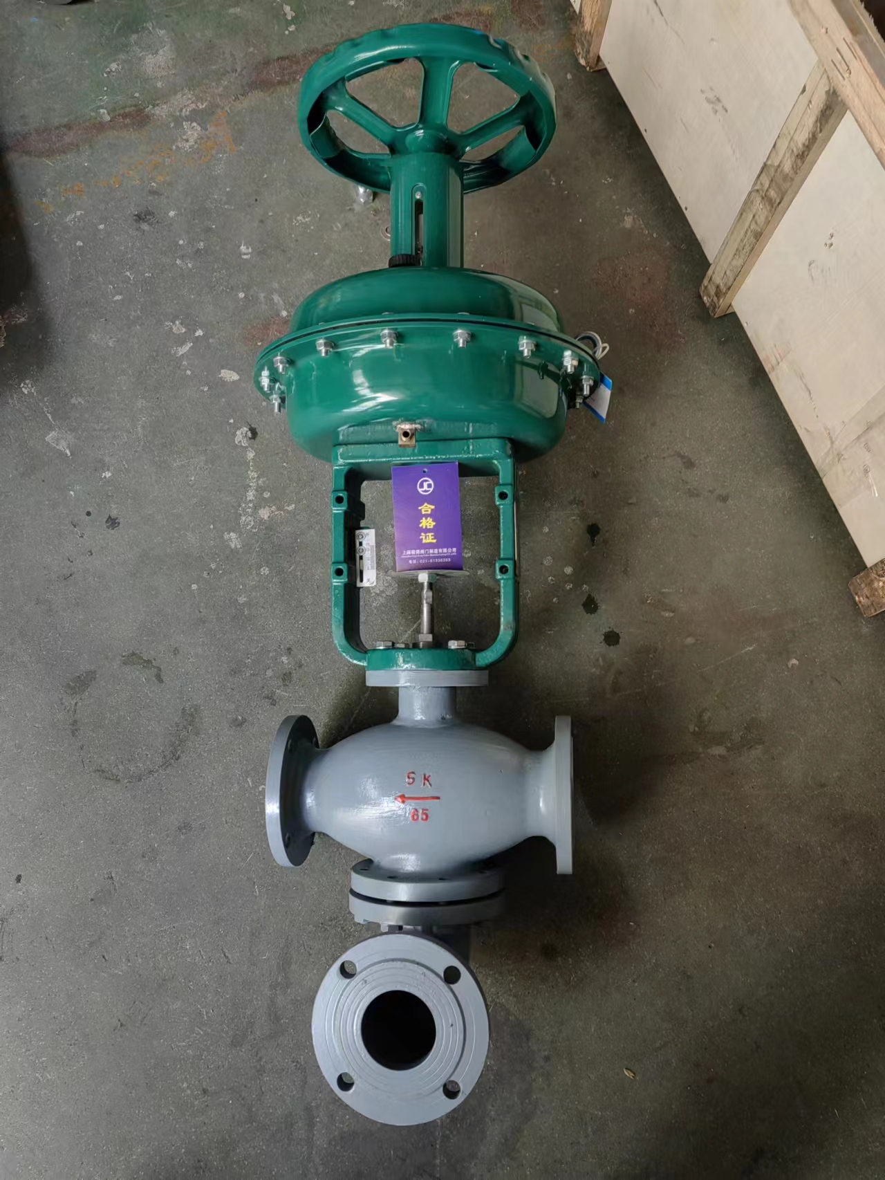 气动带手动三通信号控制阀