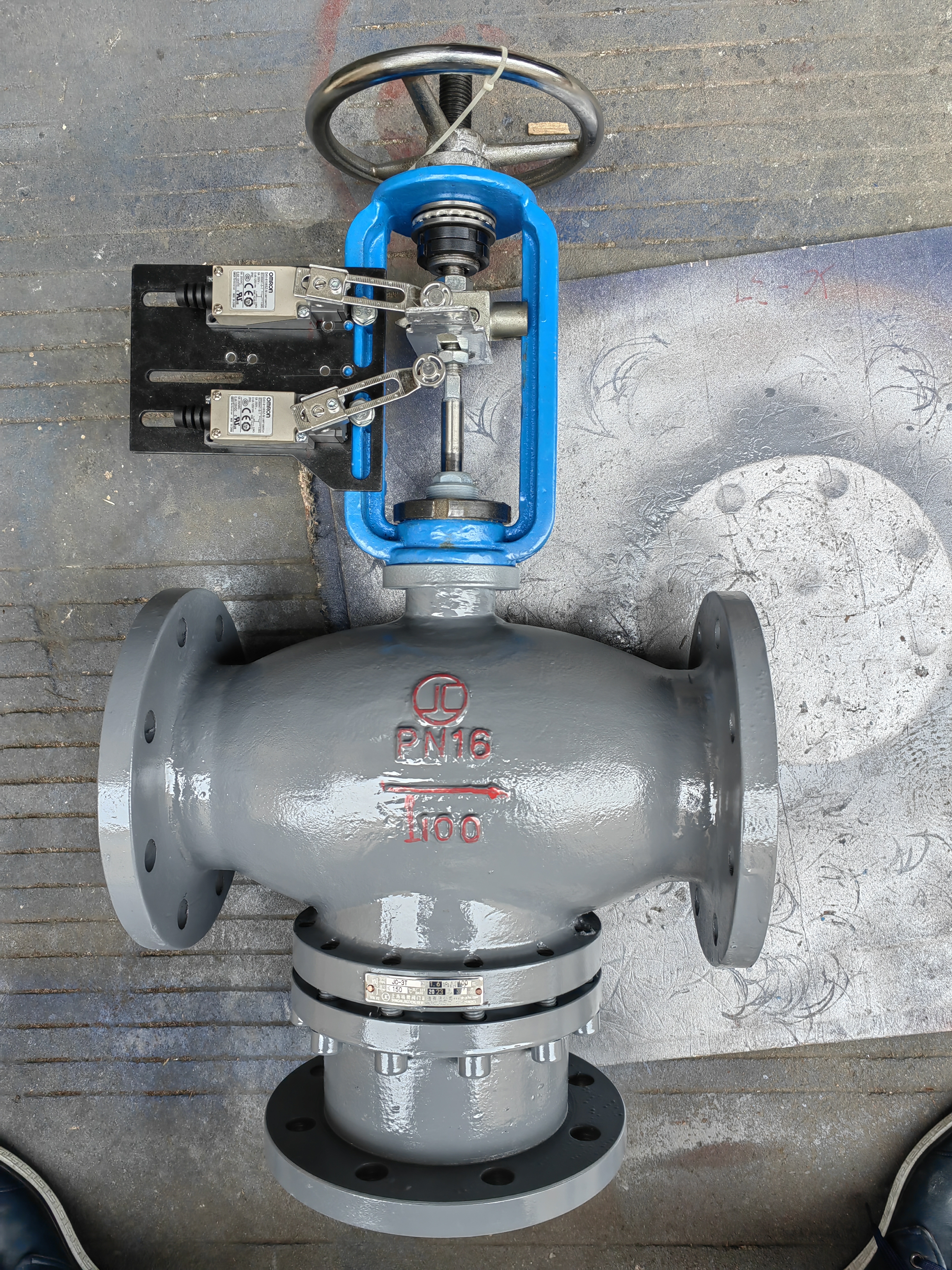 船用手动三通调节阀带信号反馈