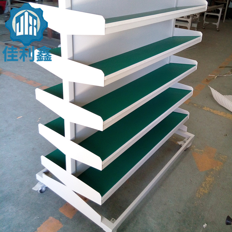 厂家供应深圳防静电周转车不锈钢精益管多层货架移动式工具推车