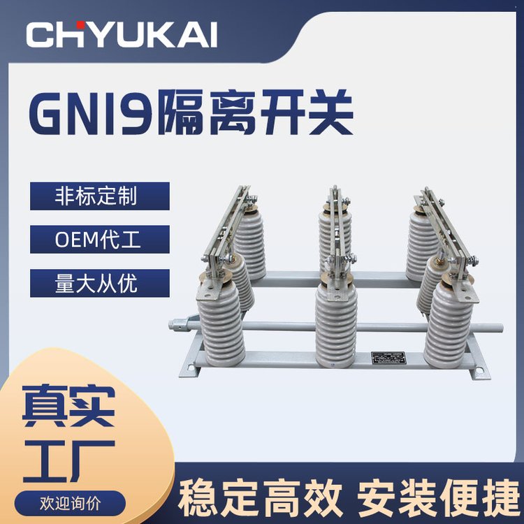 户内高压带接地隔离开关GN19-10D-1000A